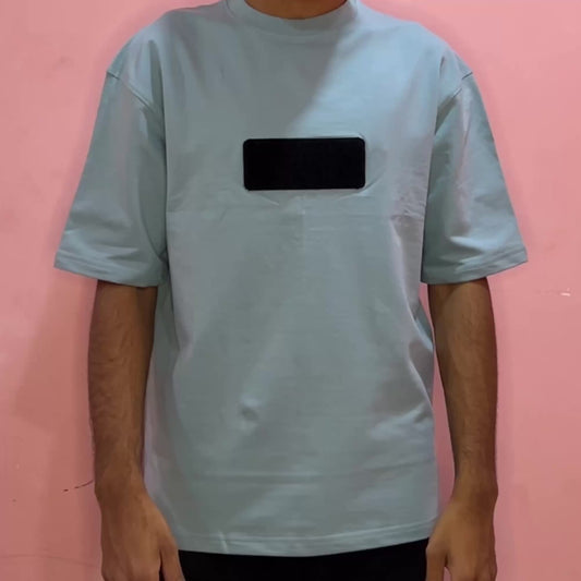 surf blue velcro Tshirt with patches